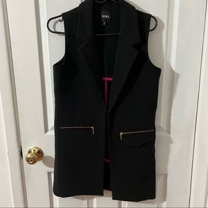 Xoxo Long Black Vest Size S
